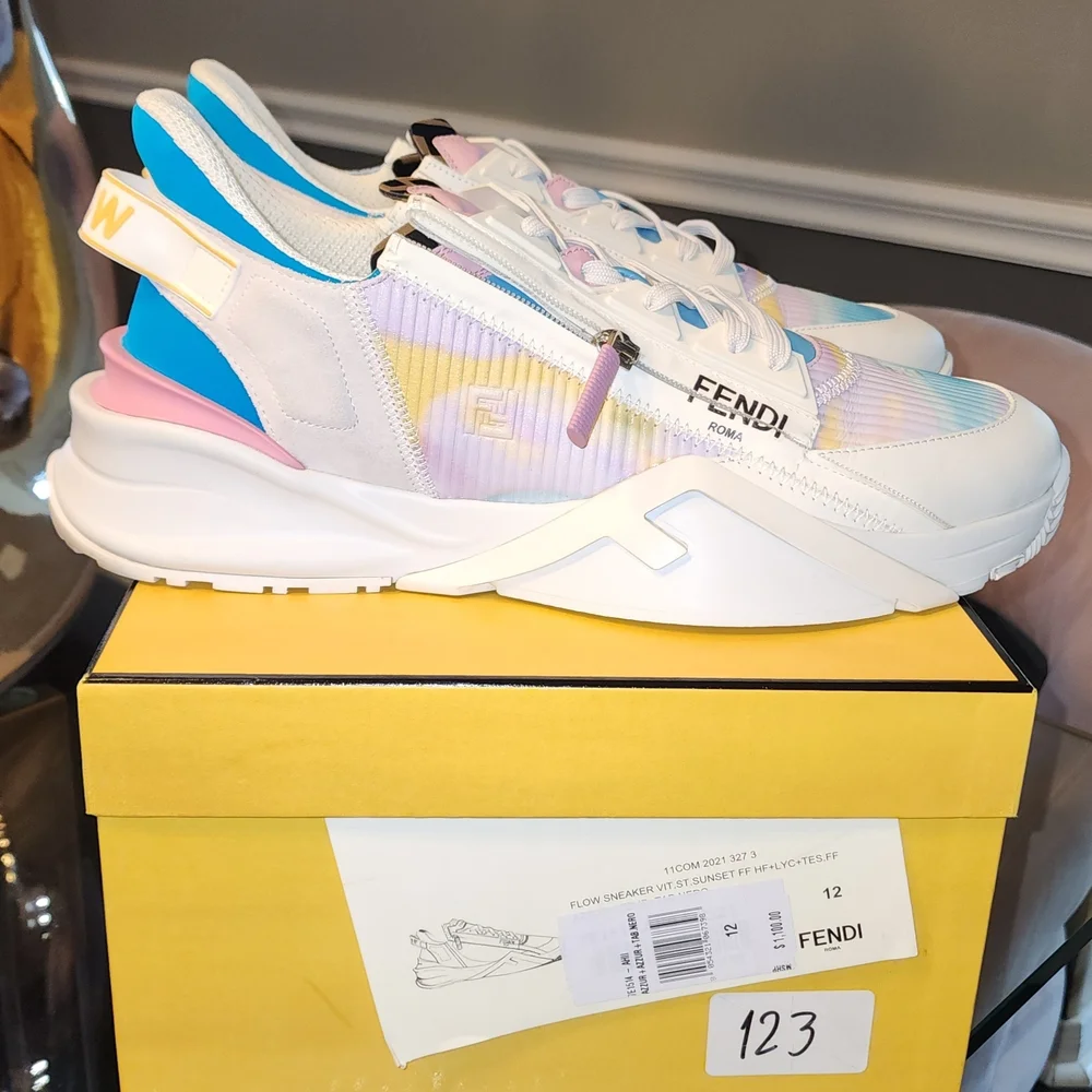 Fendi Men's Zucca FF Sneakers - Picture 4 of 4